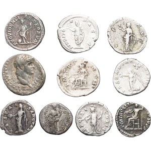 Súbor. Súbor 9 denárov a 1 didrachmy bez dátumu.