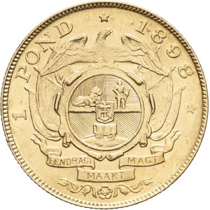 South Africa (Republic of). 1 pond, single-drawbar cart, 1898, Pretoria.