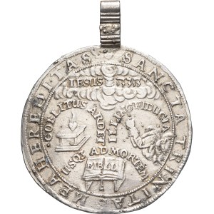 Saxe-Weissenfels (duché de), Auguste (1656-1680). Thaler, pose de la première pierre de l’église du château de Weissenfels 1663, Halle ou Magdebourg.