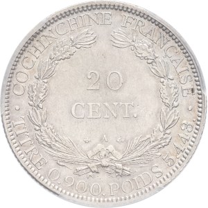 Third Republic (1870–1940). 20 centimes, 1879, A, Paris.