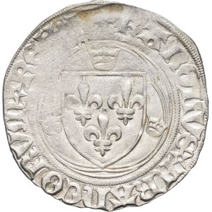 Charles VIII (1483–1498). White with a crown, ND (1488), B, Bourges.