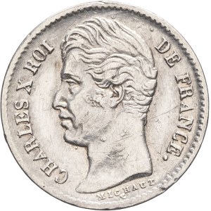 Charles X (1824–1830). 1/4 franc, 1830, A, Paris.