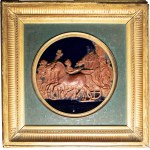 Charles X (1824–1830). Wax model of the reverse side of a medal depicting a journey through the northern departments, by Depaulis, 1827, Paris.