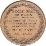 Charles X (1824–1830). Medal, prize from the Special School of Dijon, by Depaulis, 1829, Paris.