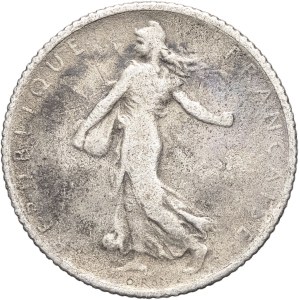Terza Repubblica (1870-1940). 1 franco “La Semeuse” del 1900, Parigi.