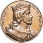 MEDALS - Numismatic Gallery of the Kings of France. Medal depicting Childeric III, 14th King of France, by Caqué, 1840, Paris.