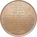MEDALS - Numismatic Gallery of the Kings of France. Medal depicting Charles VIII, 56th King of France, by Caqué, 1836, Paris.
