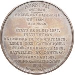 MEDALS - Numismatic Gallery of the Kings of France. Medal depicting Henry III, 62nd King of France, by Caqué, 1835, Paris.