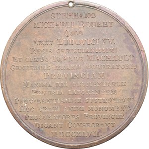 MEDALS - France, Louis XV (1715–1774). Medal awarded by the Estates of Languedoc to É.-M. Bouret in 1747.