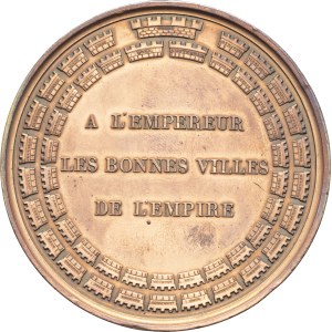 MÉDAILLES - France, Napoléon Ier (1804-1814). Médaille, Baptême du roi de Rome, à l’Empereur les bonnes villes de France, par B. Andrieu 1811, Paris.