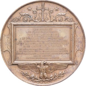 MEDALS - France, Napoleon III (1852–1870). Medal commemorating the laying of the cornerstone of Marseille Cathedral, by E. A. Oudiné, 1855, Paris.