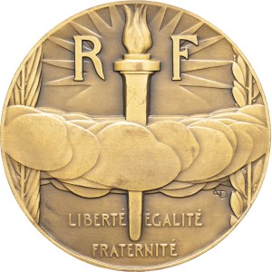 MÉDAILLES - France, Présidents de la République. Médaille, Paul Doumer élu président de la République, par Victor Dautel 1932, Paris.