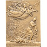 MEDALS - France, Third Republic (1870–1940). Plaque commemorating the bombardment of the city of Reims, by L. Chavalliaud, 1915, Paris.