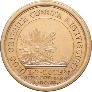 MEDALS - Lorraine. Leopold I (1690–1729). Medal commemorating the birth of Louis of Lorraine, heir apparent to Lorraine and Bar, on January 28, 1704, by Mauger, 1704, Paris.