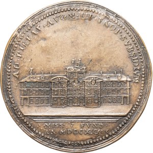 MEDALS - Lorraine. Stanislas I (1737–1766). Medal commemorating the construction of a shelter for the poor, by F. de Saint-Urbain, 1739, Nancy.