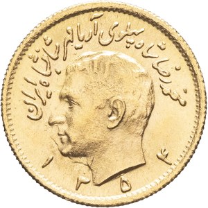 Mohammad Reza Pahlavi (1941–1979). 1/2 Pahlavi SH 1354 (1975), Tehran.