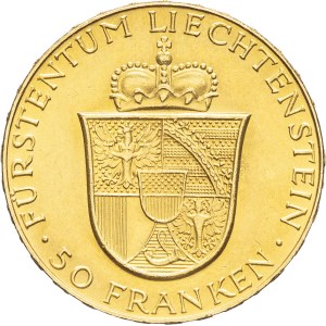 François-Joseph II (1938–1989). 50 francs, 1956, Bern.