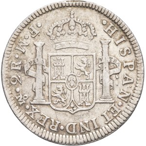 Karol III. (1759–1788). 2 reales, 1772, F M, Mo, Mexiko.