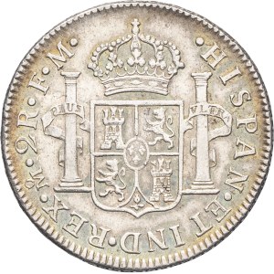 Karol III. (1759–1788). 2 reales, 1776, F M, Mo, Mexiko.