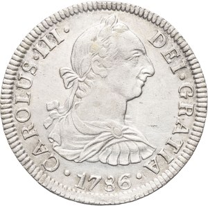 Charles III (1759-1788). 2 reales 1786 F M, M°, Mexico.
