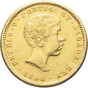 Pierre V (1853–1861). 1,000 réis, 1855, Lisbon.