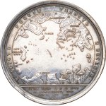 Catherine II (1762–1796). Medal depicting the destruction of the Ottoman fleet at the Battle of Çeşme, with Count Alexei Grigoryevich Orlov as commander of the naval forces, by J. B. Gass, 1770.