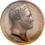 Alexander I (1801–1825). Medal depicting Alexander I visiting the Mint, by B. Andrieu, 1814, Paris.