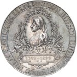 Nicholas II (1894–1917). Medal commemorating the military golden jubilee of Grand Duchess Alexandra Iossifovna, by A. Grilliches, 1899.