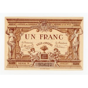Francie, Angers, 1 frank z roku 1915 (504)