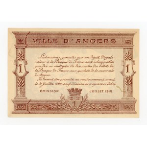 Francie, Angers, 1 frank z roku 1915 (504)