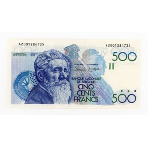 Belgie, 500 franků, bez data – podpisy na lícní a rubové straně (594)