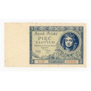 Second Polish Republic, 5 zlotych, 1930 BI (816)