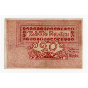 Belgicko, 20 frankov, 1919 (604)