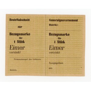 GG, two-part voucher for 1 bucket (Eimer) (626)