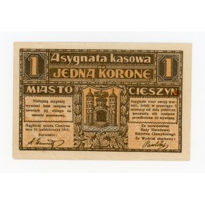 Cieszyn/Teschen, 1 korona 25.X.1919 (637)