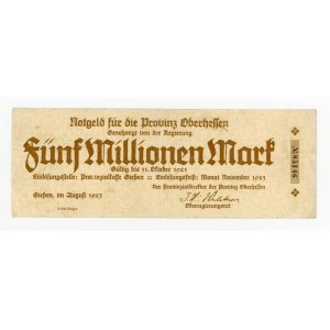 Niemcy, Górna Hesja, 5 milionów marek 1923 (651)