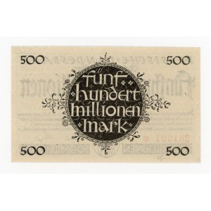 Německo, Hesensko, 500 milionů marek, 1923 (652)