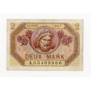 Saara/Sarre, 2 známky z roku 1947 (702)