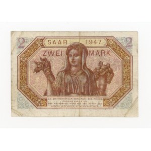 Saara/Sarre, 2 známky z roku 1947 (702)