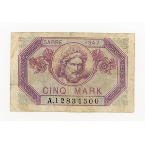 Saara/Sarre 5 marek 1947 (703)