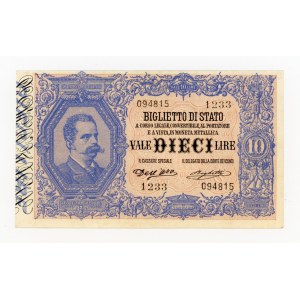 Italy, 10 lire, 1914 (716)