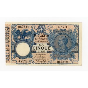 Italy, 5 lire, 1914 (718)