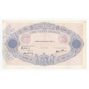 France, 500 francs, 1939 (765)