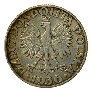 Second Polish Republic, 5 zlotych, 1936, Sailing Ship (115)