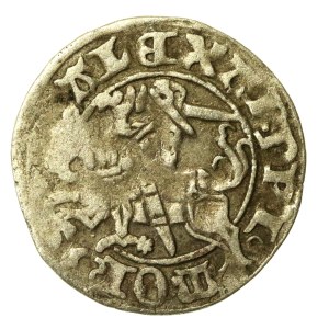 Alexander Jagiellon, Half-grosz, Vilnius—Gothic style. A variant with a rare triple tail (278)