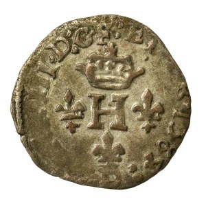 Henryk III Walezy, Liard 1584, Lyon - D. Rzadki nominał (281)