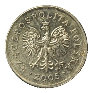 COPPER-NICKEL TRIAL COIN, Third Republic of Poland, 5 groszy, 2005. Very rare (153)