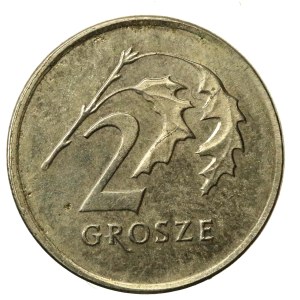 COPPER-NICKEL TRIAL PRINT, Third Republic of Poland, 2 grosze, 2005. Very rare (154)