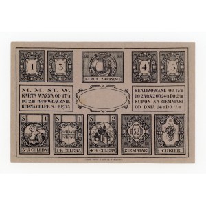 Warsaw, bread ration card, 1919–88 (928)