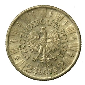 Second Polish Republic, 2 zlote, 1934, Piłsudski (183)